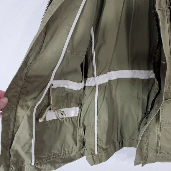J. Crew Womans XS Boyfriend Fatigue Parka Field Cargo Jacket Utility Green - Picture 10 of 12